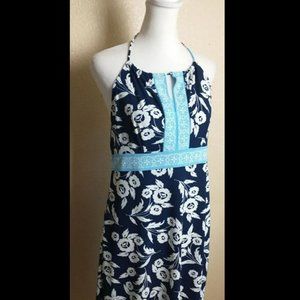 Ann Taylor LOFT Blue Halter Dress